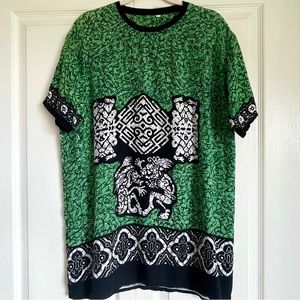 Vintage Tribal T-Shirt Green/Black